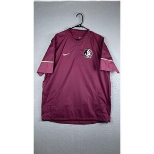 Florida State‎ Seminoles Jacket Mens XL Red NCAA Football Nike 1/4 Zip Top